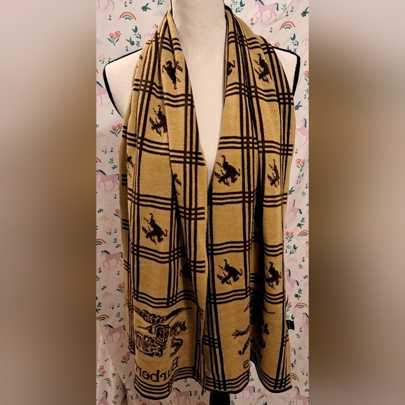 EUC Vintage 80s Burberrys Beige & Mocha Cashmere Reversable Casual Winter Scarf - Picture 2 of 7